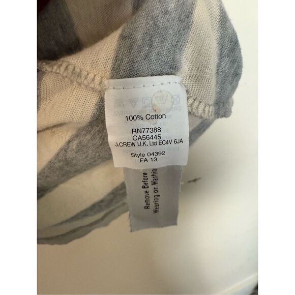 J. Crew Navy Grey & White Striped Tissue Turtleneck Top Small 04392 - Picture 3 of 4